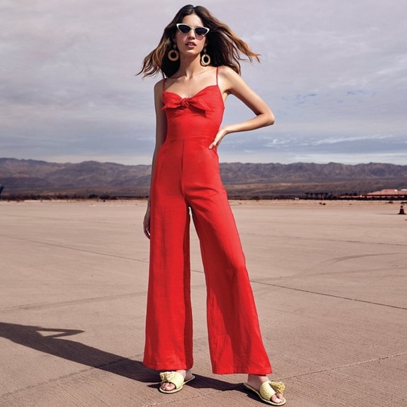 gianni bini red jumpsuit